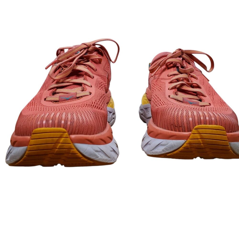 Hoka One One Bondi 7 Sneakers Shoes Womens Size 9 Orange Running Cushioned Walk - Picture 2 of 10